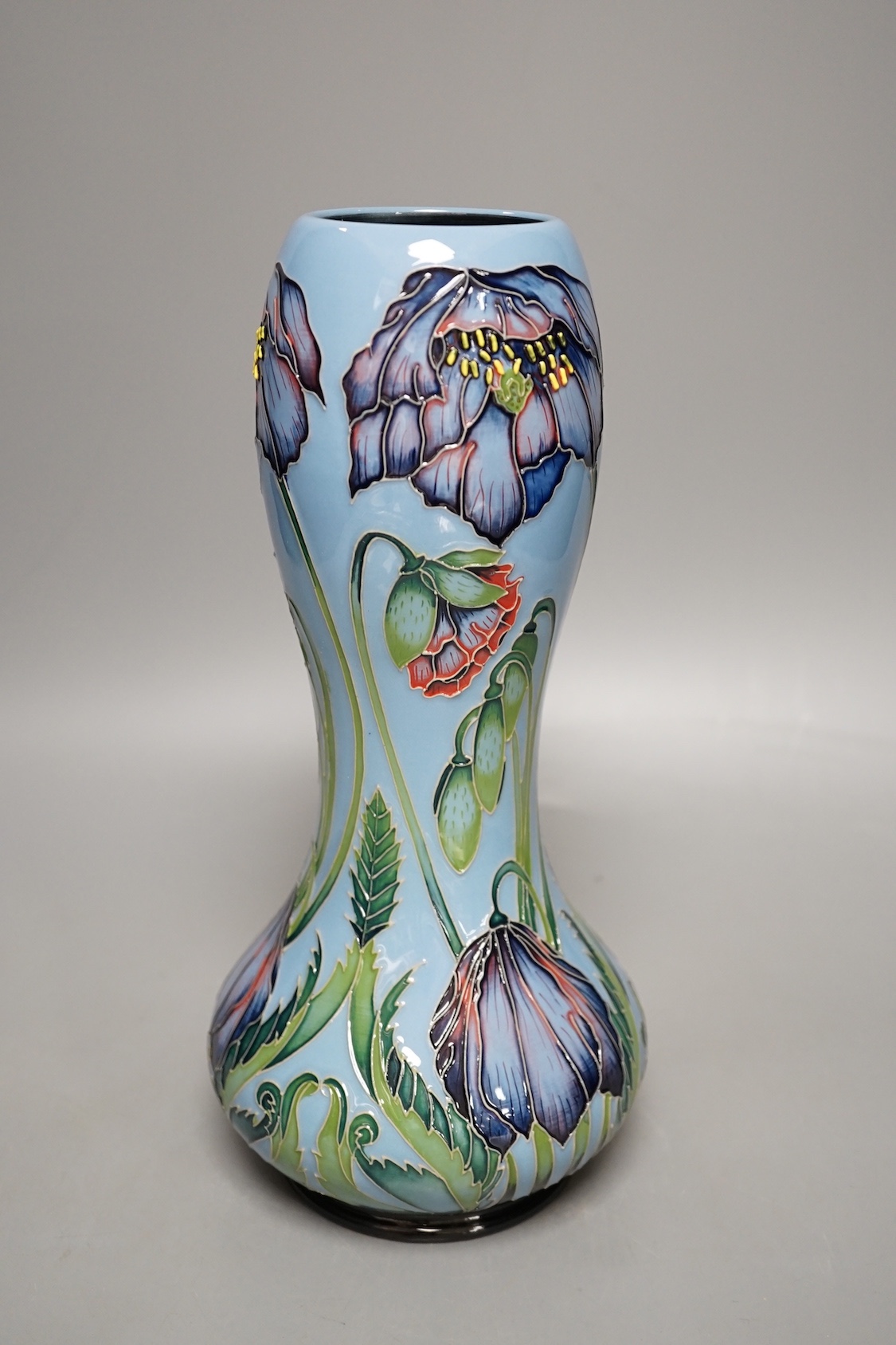 A Moorcroft 'a ray of hope' vase by Paul Hilditch, limited edition 8/50, 2014, 29cms high.